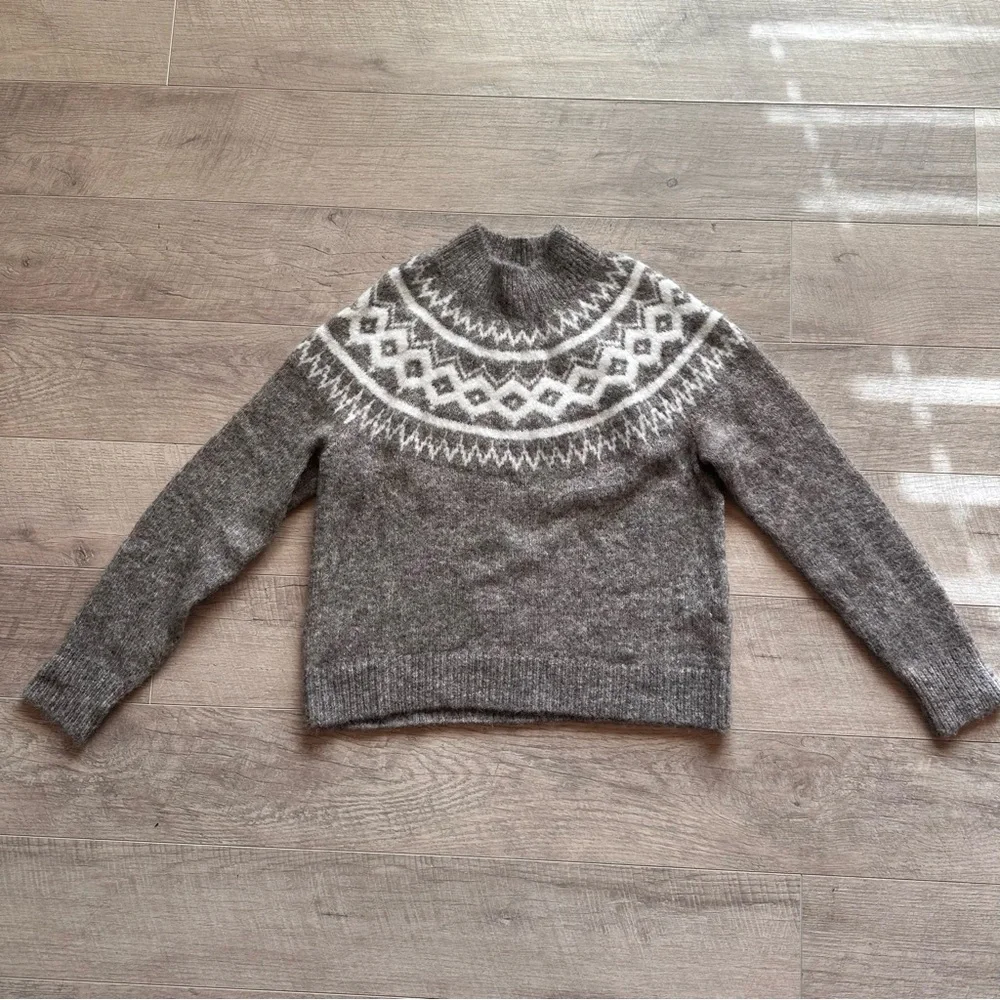 Banana Republic Fair Aisle Mock Neck Wool Blend Sweater - Picture 2 of 10